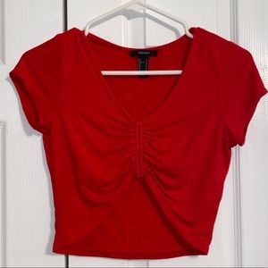Red Scrunched top